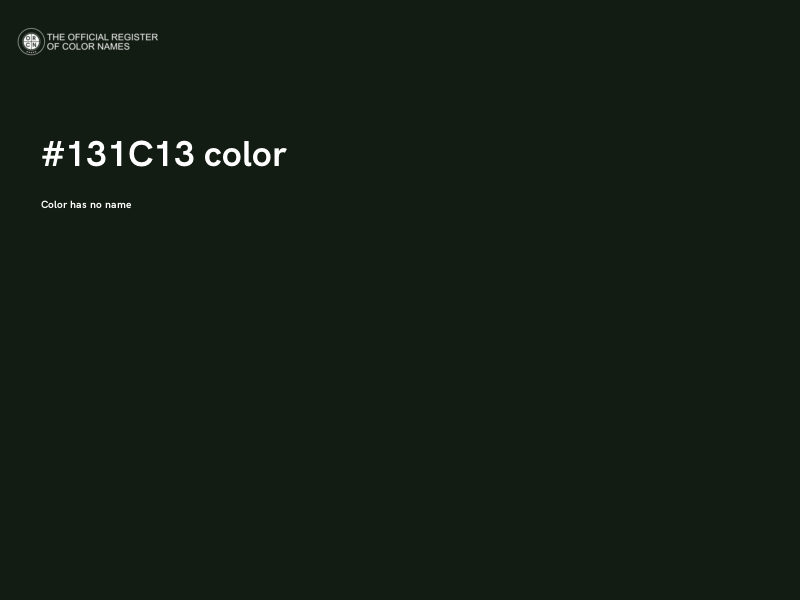 #131C13 color image