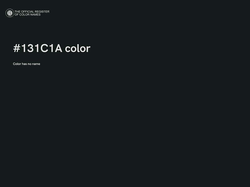 #131C1A color image