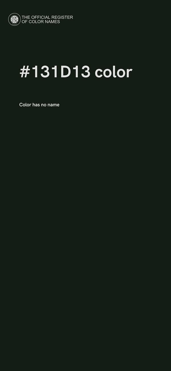 #131D13 color image