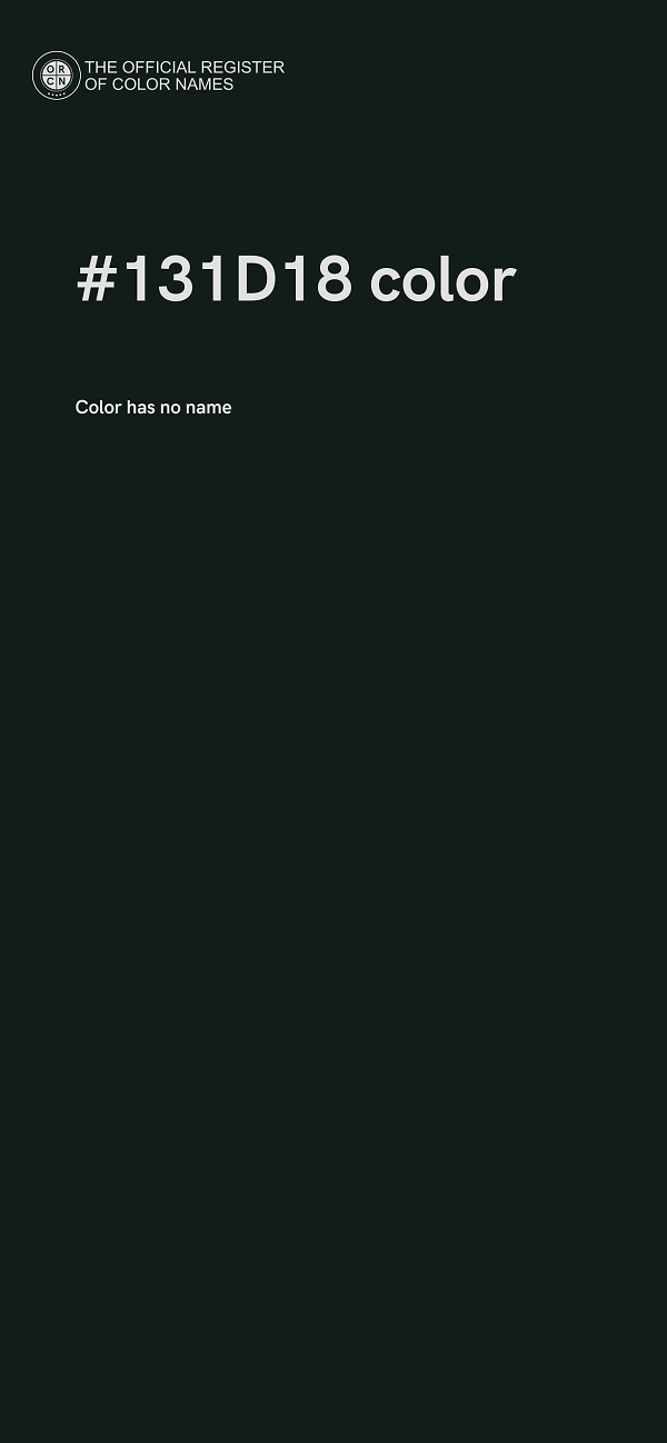 #131D18 color image