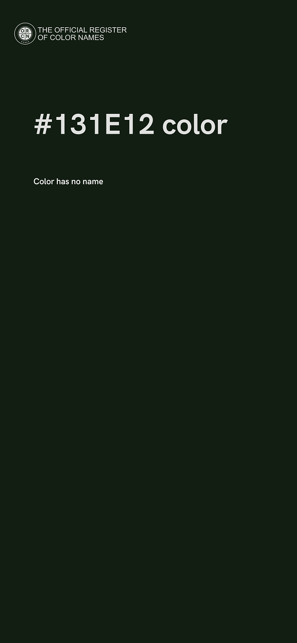 #131E12 color image