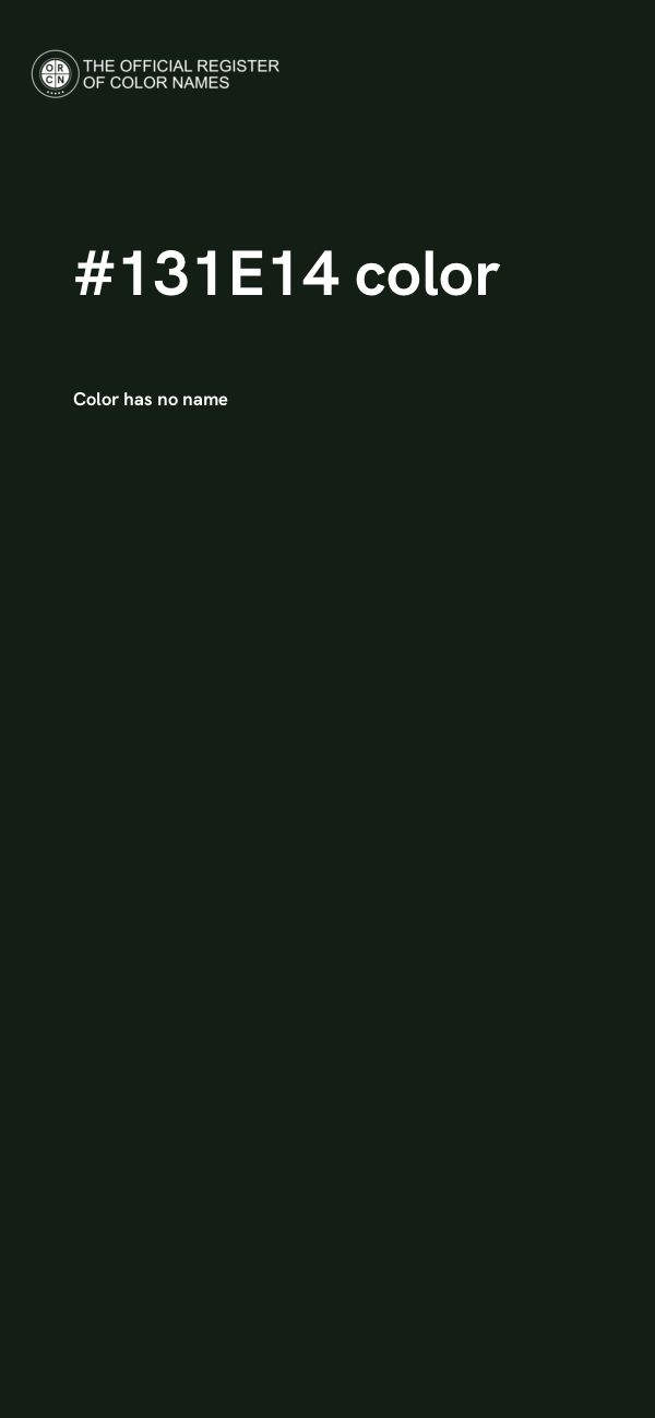 #131E14 color image