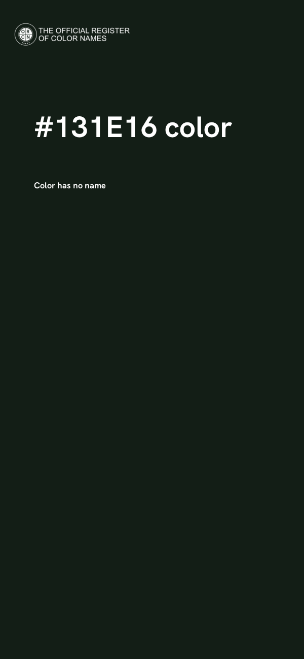#131E16 color image