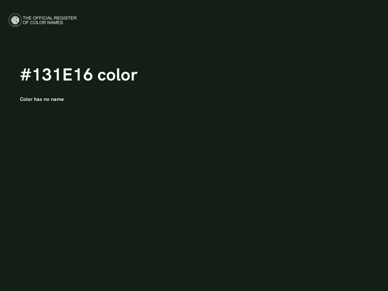 #131E16 color image