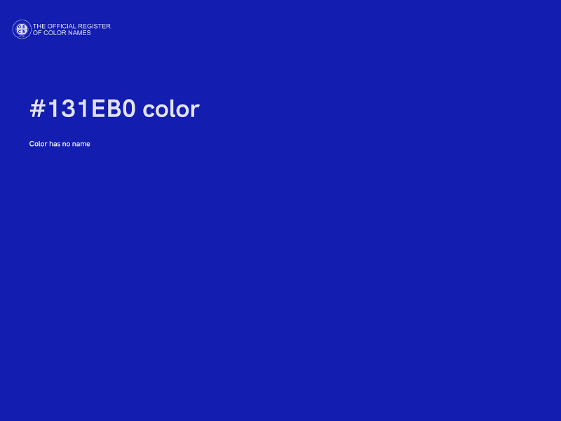 #131EB0 color image