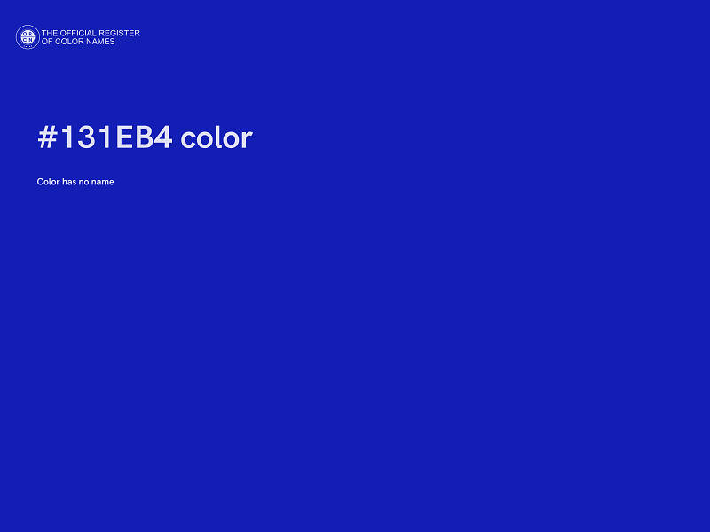 #131EB4 color image