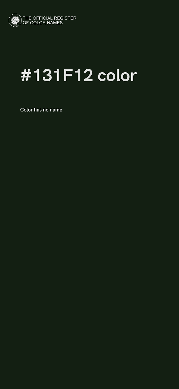 #131F12 color image