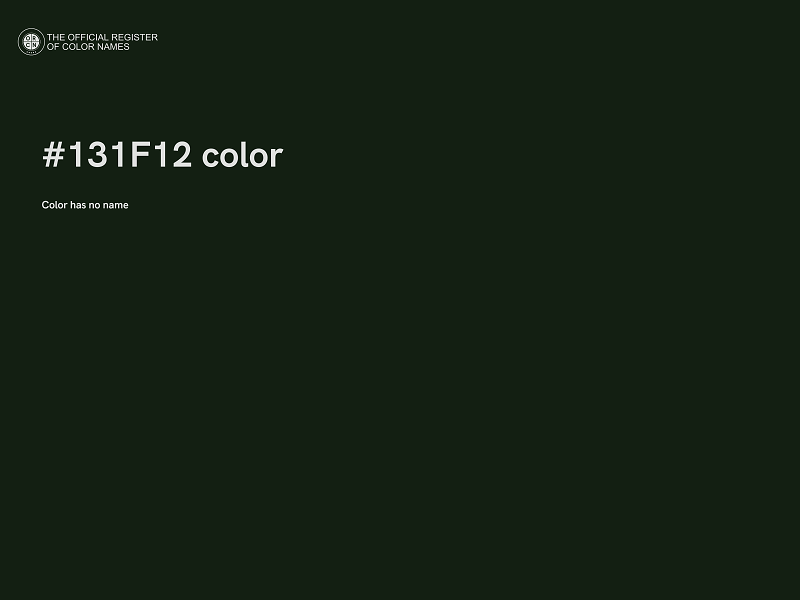 #131F12 color image