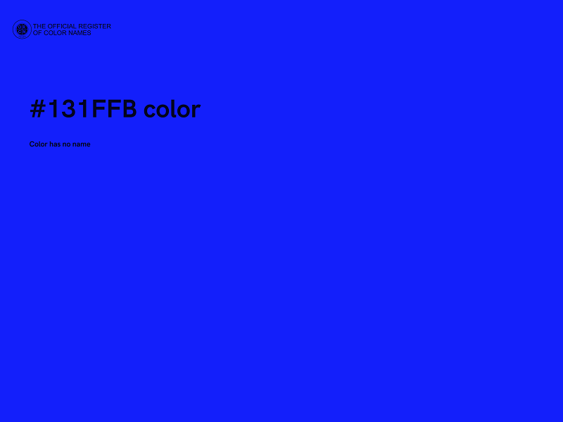 #131FFB color image