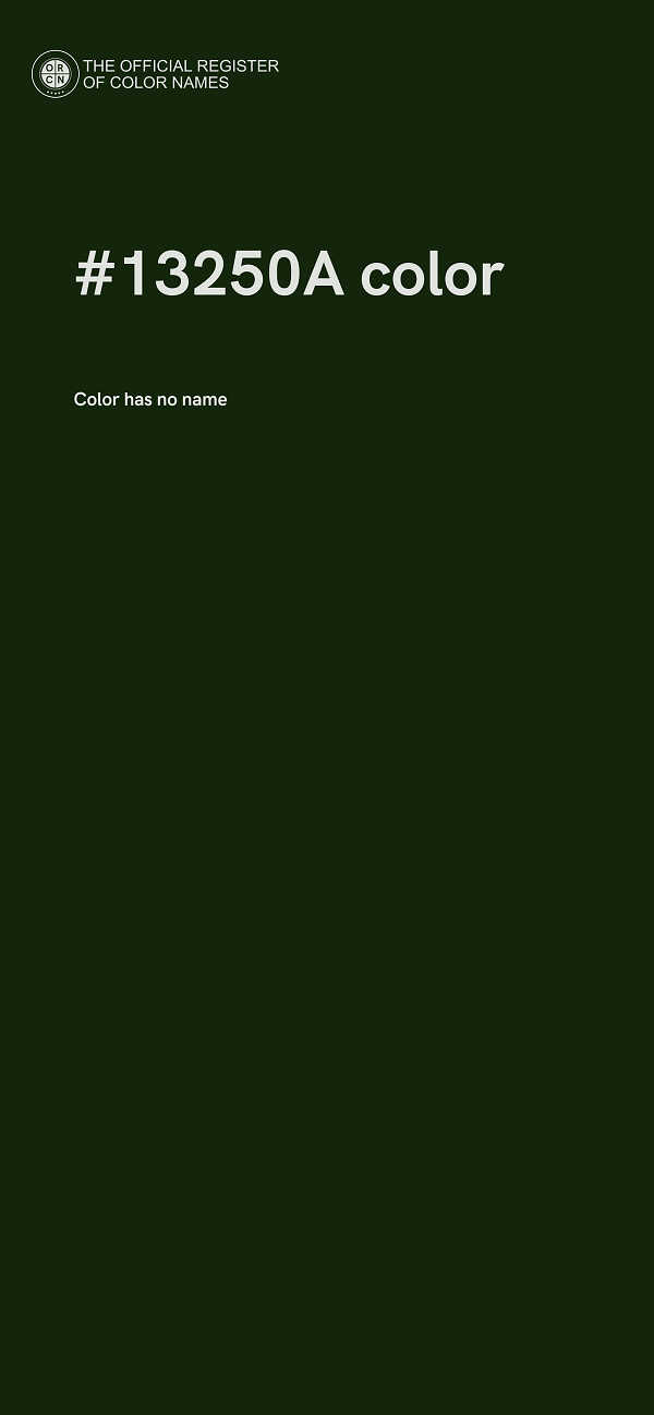 #13250A color image