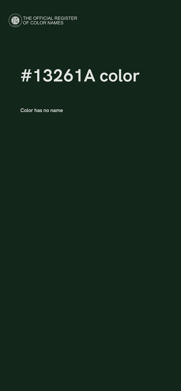 #13261A color image