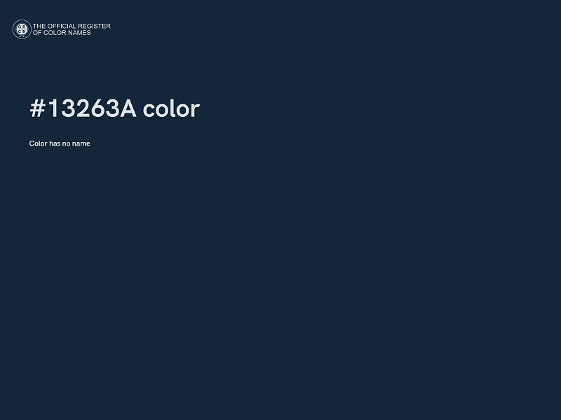 #13263A color image