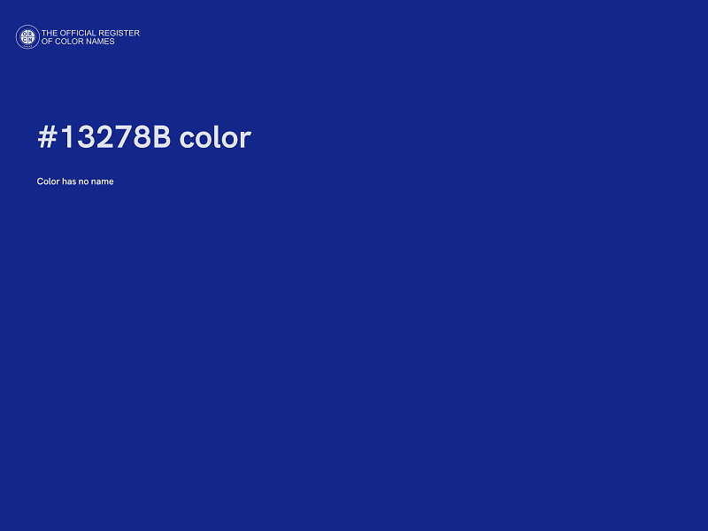 #13278B color image