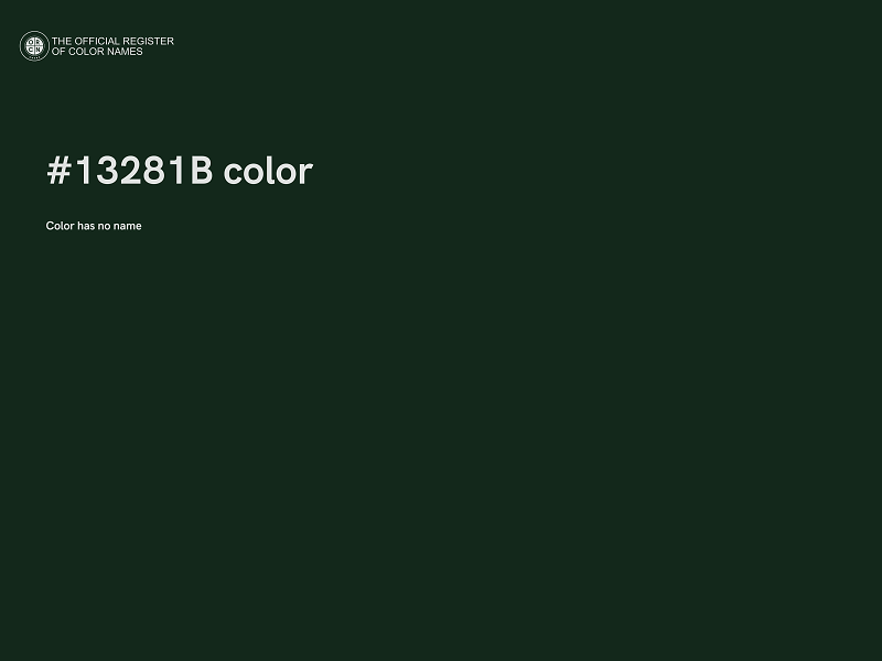 #13281B color image