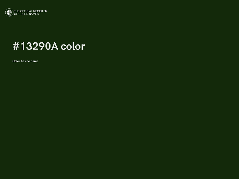 #13290A color image