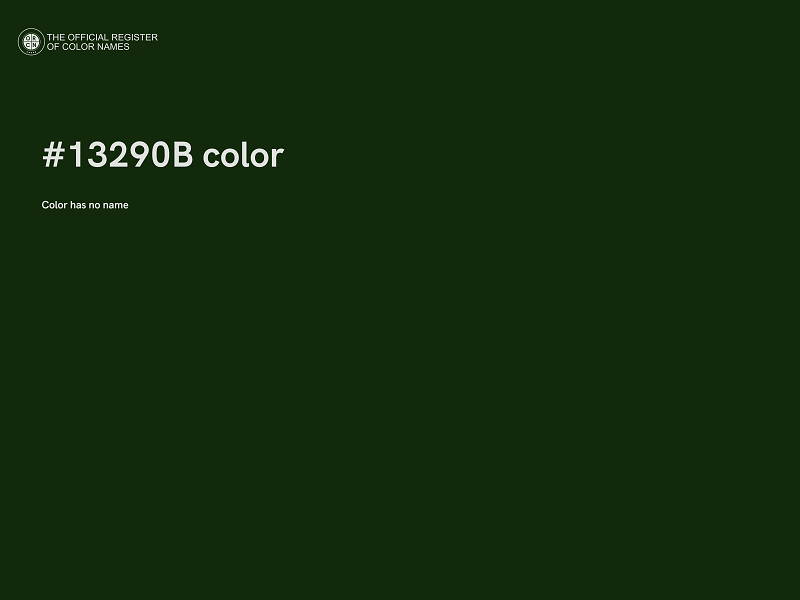 #13290B color image