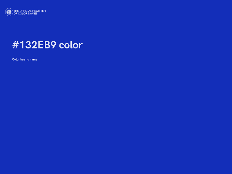 #132EB9 color image