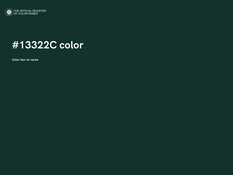 #13322C color image