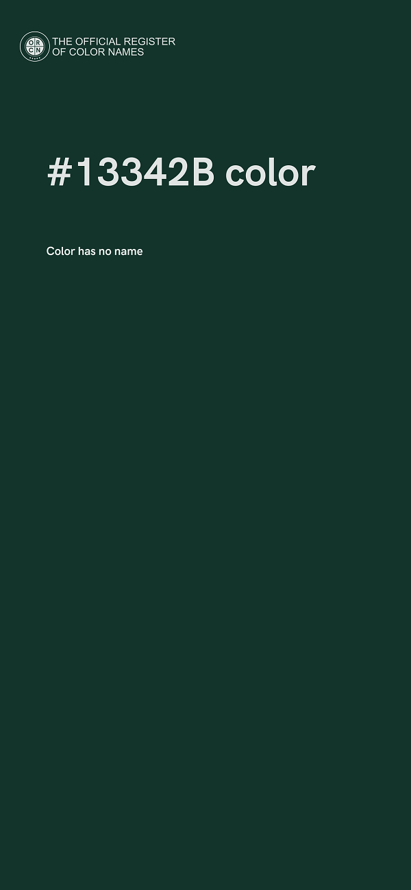 #13342B color image