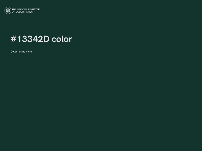 #13342D color image