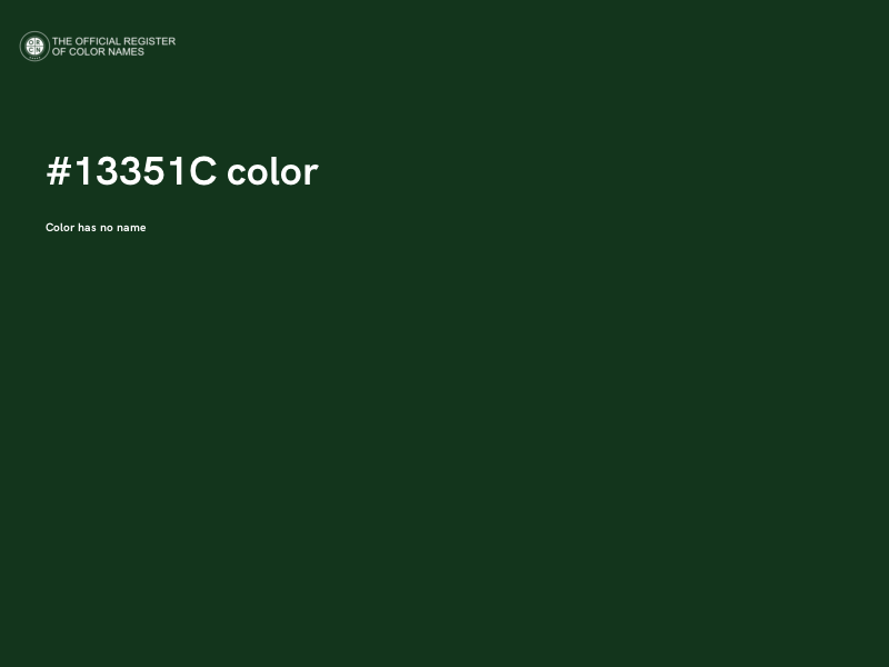 #13351C color image