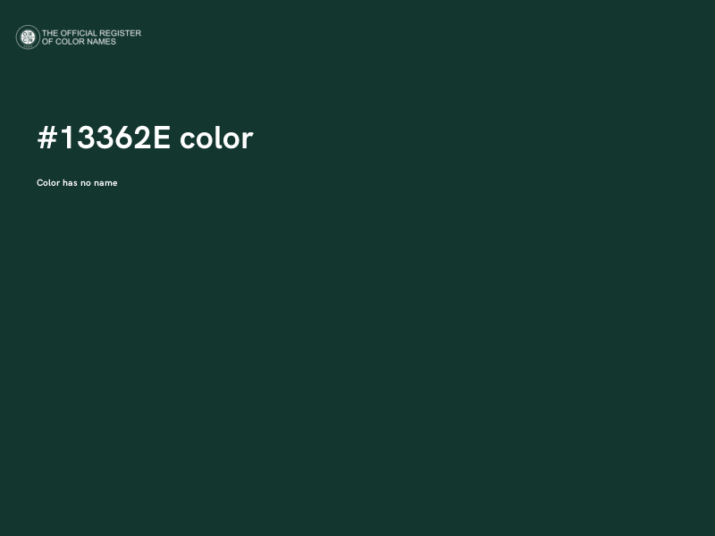#13362E color image