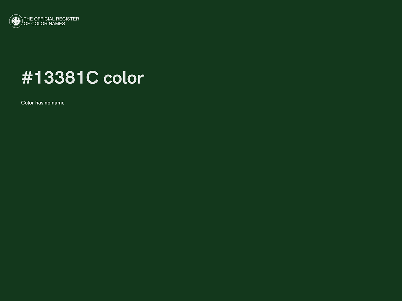 #13381C color image