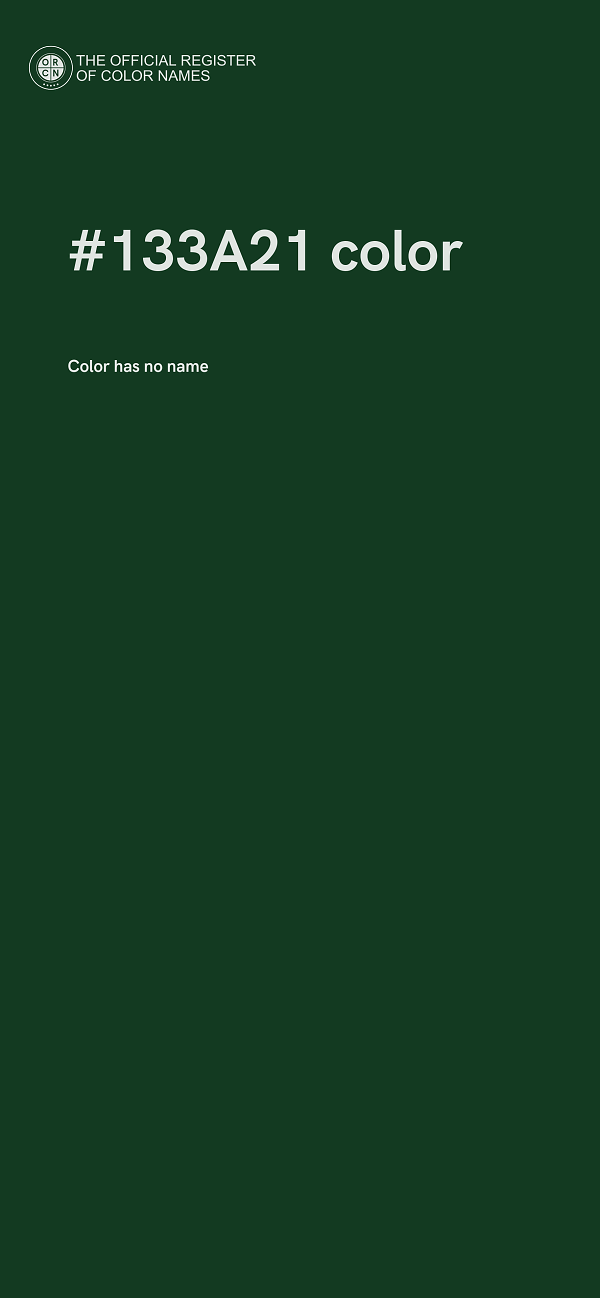 #133A21 color image