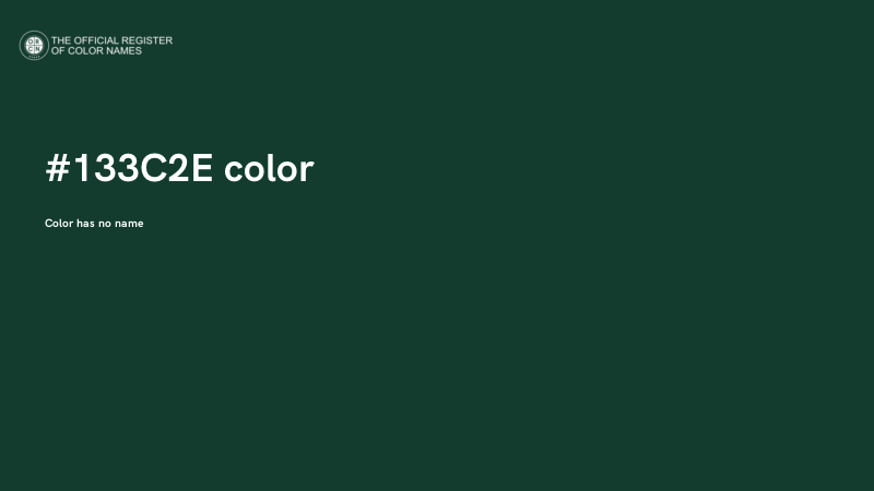 #133C2E color image