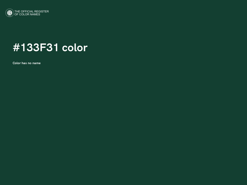 #133F31 color image