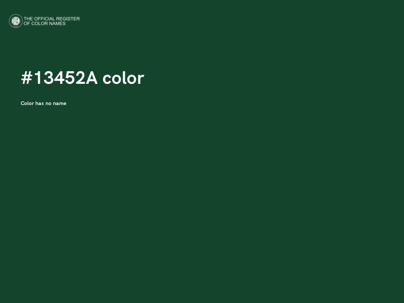 #13452A color image