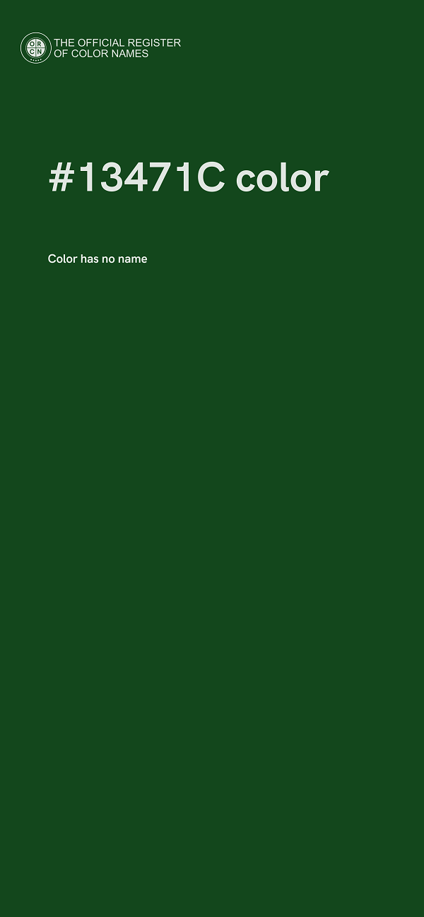 #13471C color image