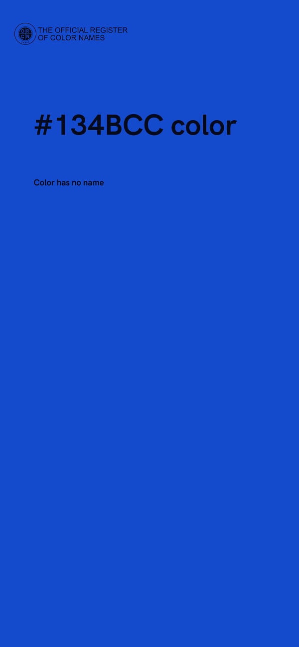 #134BCC color image