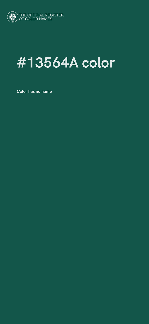 #13564A color image