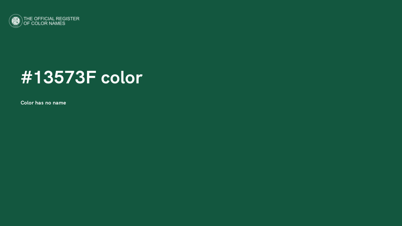 #13573F color image