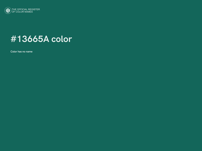 #13665A color image