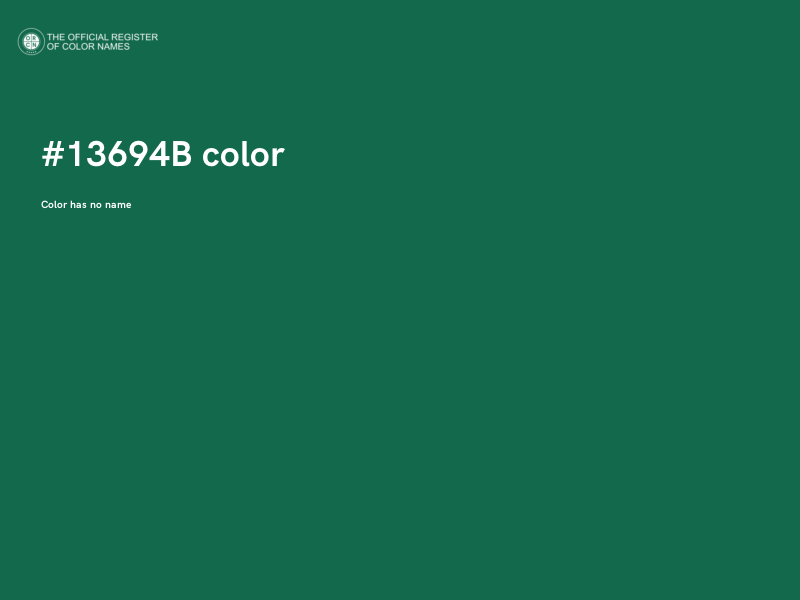#13694B color image