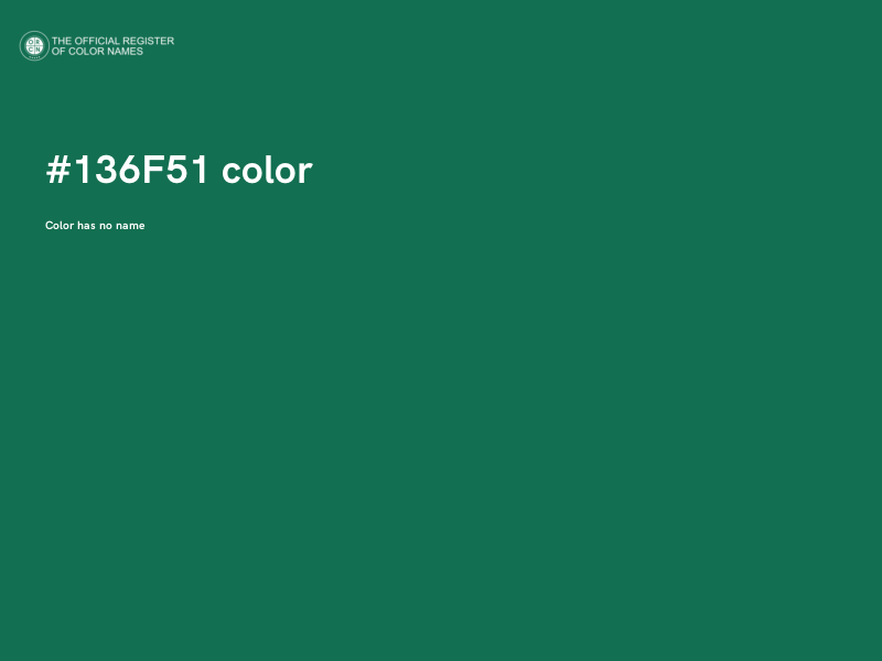 #136F51 color image