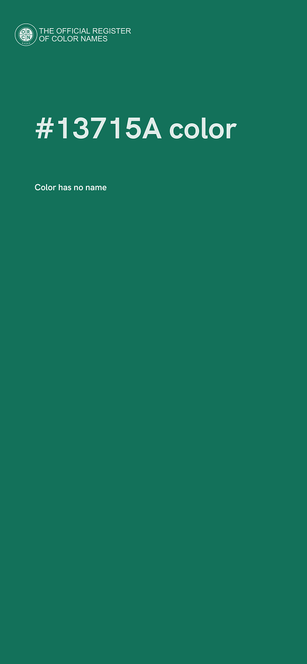 #13715A color image