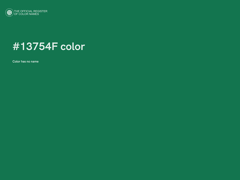 #13754F color image