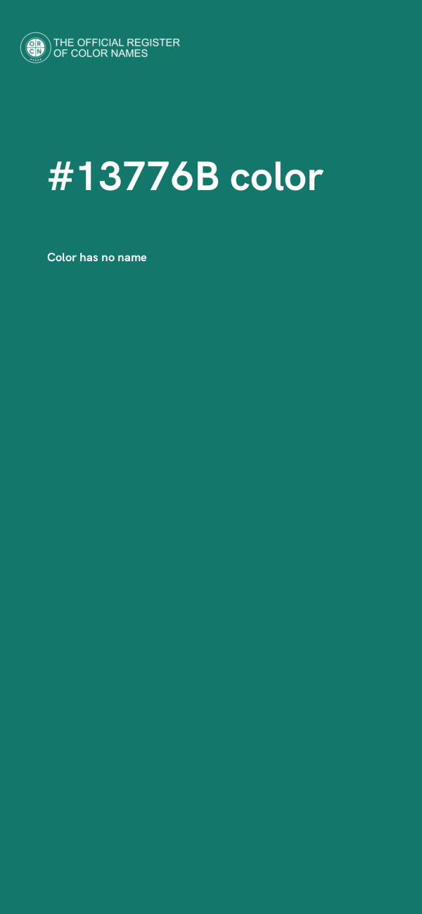 #13776B color image