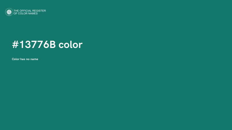 #13776B color image