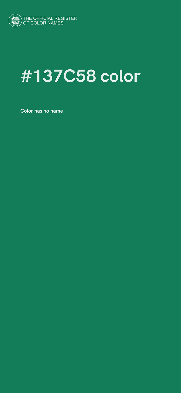 #137C58 color image