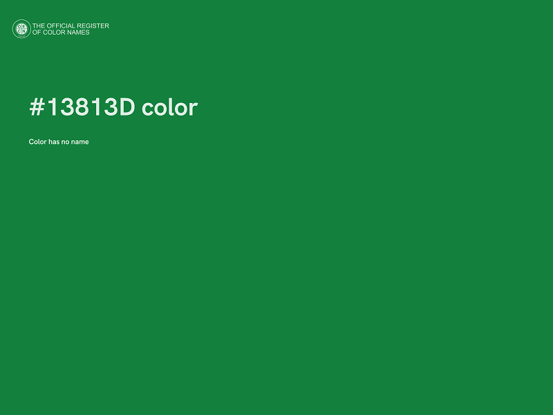 #13813D color image