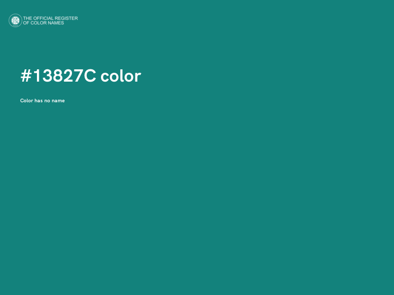 #13827C color image