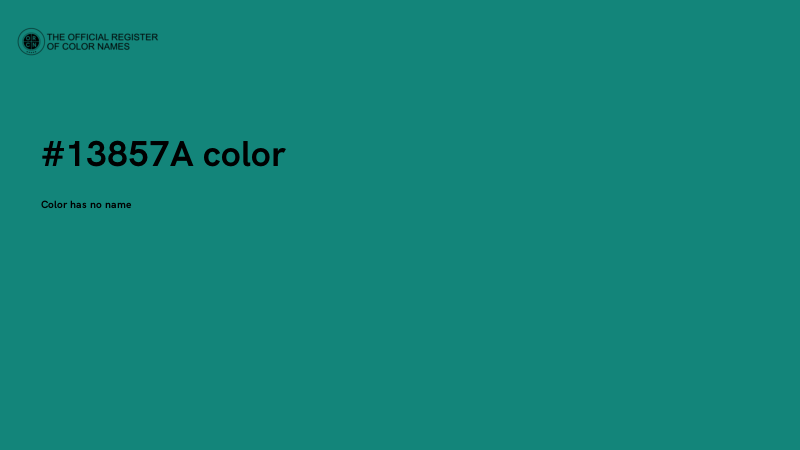 #13857A color image