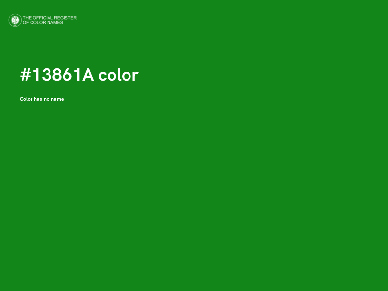 #13861A color image