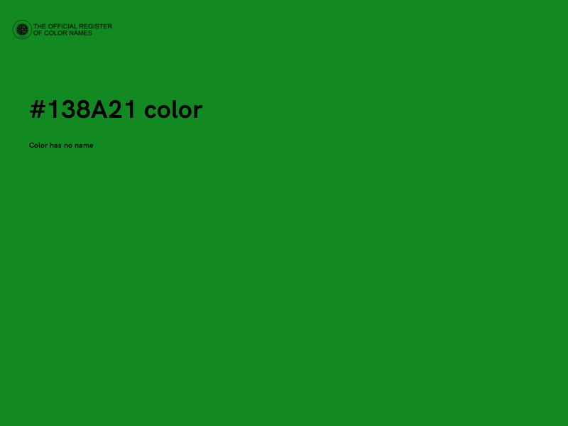 #138A21 color image
