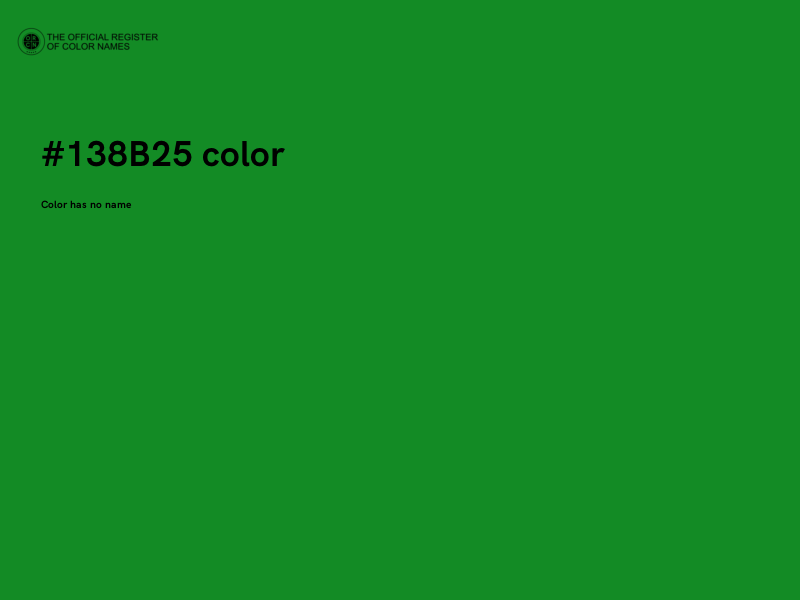 #138B25 color image