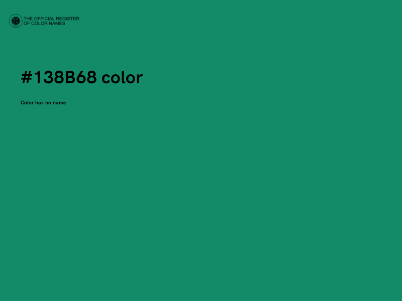 #138B68 color image